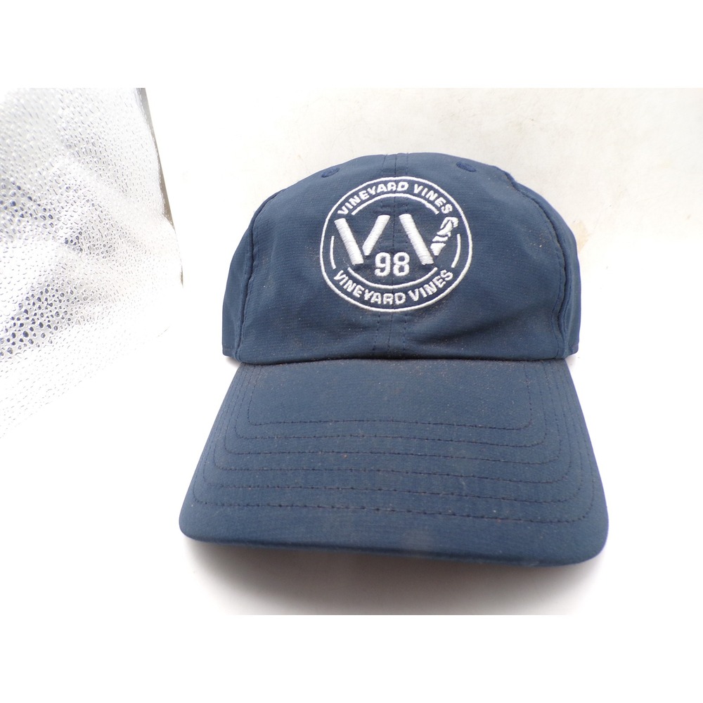 Vineyard Vines Navy Blue Performance Baseball Cap Hat Embroidered Logo 98 Mens